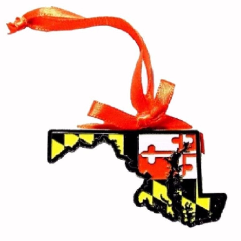 Maryland State Metal Ornament - NEW Fast Ship